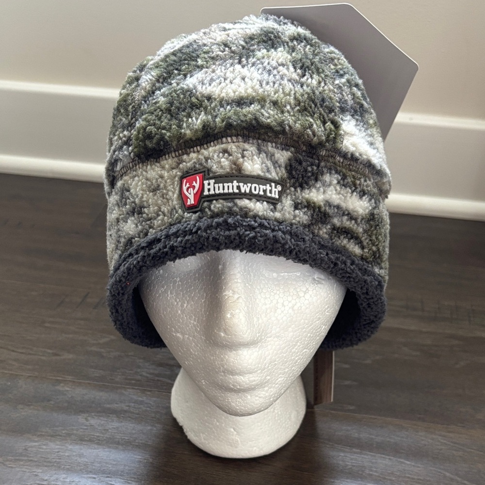 Huntworth Heat Boost,Tarnen Camo,water repellent,anti-odor,wicking Sherpa hat